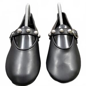 "Chinese Laundry" Womans Sz.7.5, Black Flats with Silver Studs. Perfect Cond....